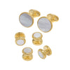 Classic Round Gemstone Cufflinks and Tuxedo Studs