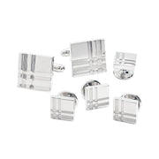Tartan Plaid Cufflinks and Tuxedo Studs Set