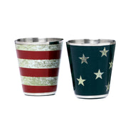 American Flag Bald Eagle Printed Stainless Steel Flask and Shot Glass Set