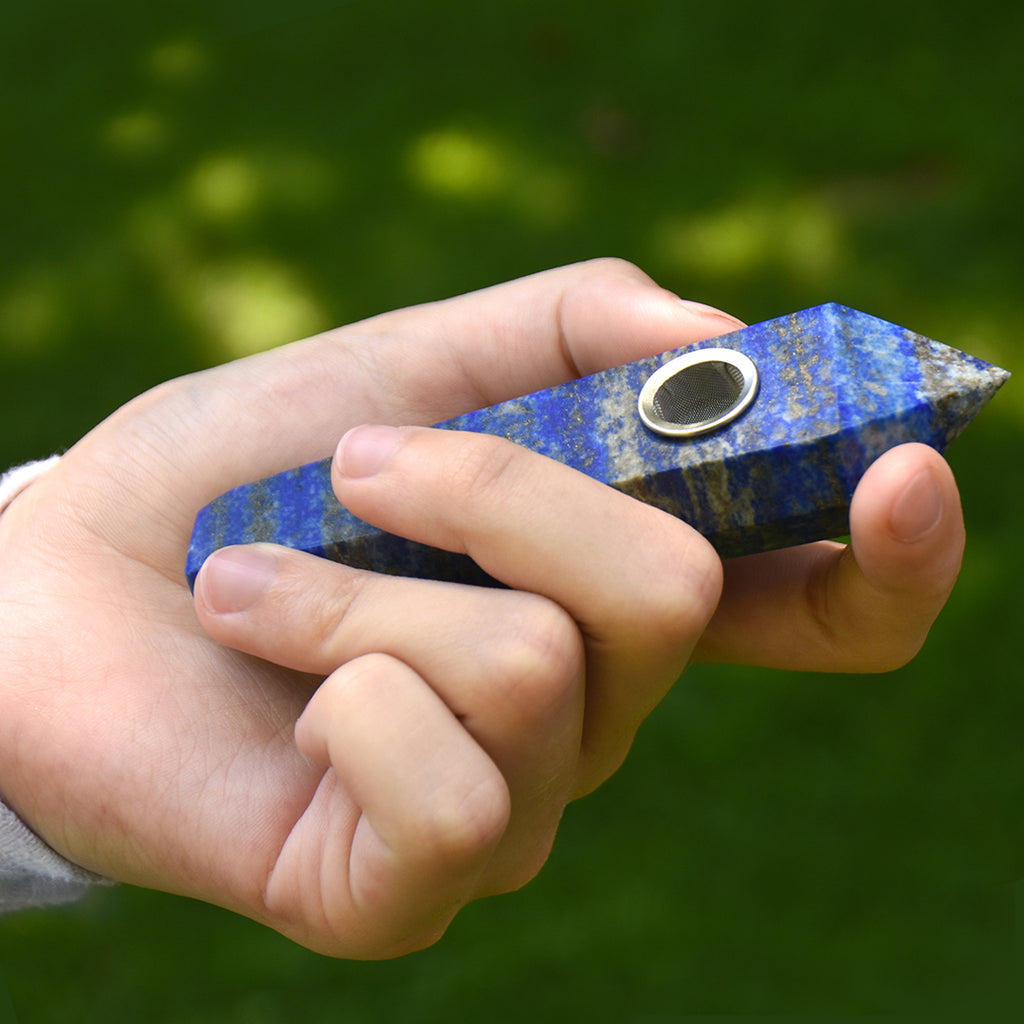 Lapis Angular Gemstone Pipe - The Truth Stone