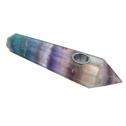 Rainbow Fluorite Angular Gemstone Pipe