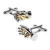 Two-Tone Bird-in-Hand Cufflinks by LINK UP