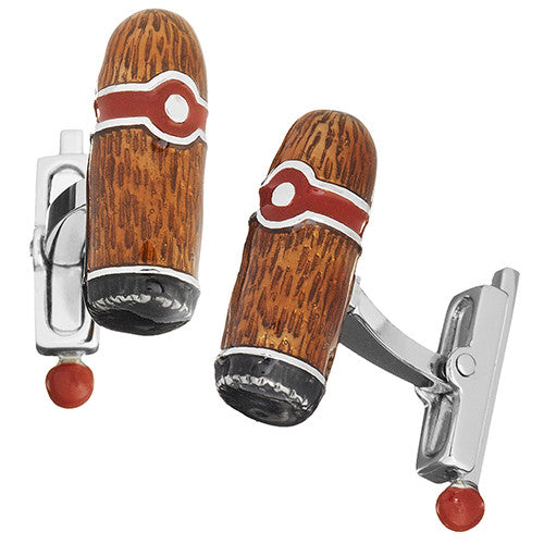 Cigar with Match Cufflinks by LINK UP