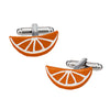 Citrus Slice Cufflinks in Dark Orange by LINK UP