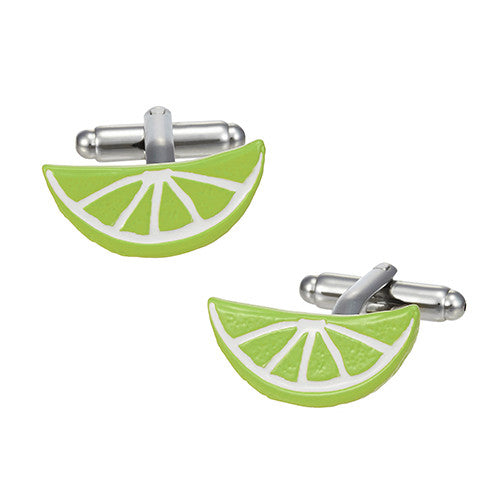 Citrus Slice Cufflinks in Lime Green by LINK UP