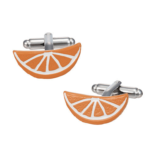 Citrus Slice Cufflinks in Light Orange by LINK UP