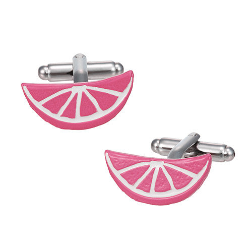 Citrus Slice Cufflinks in Pink by LINK UP