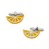 Citrus Slice Cufflinks in Lemon Yellow by LINK UP