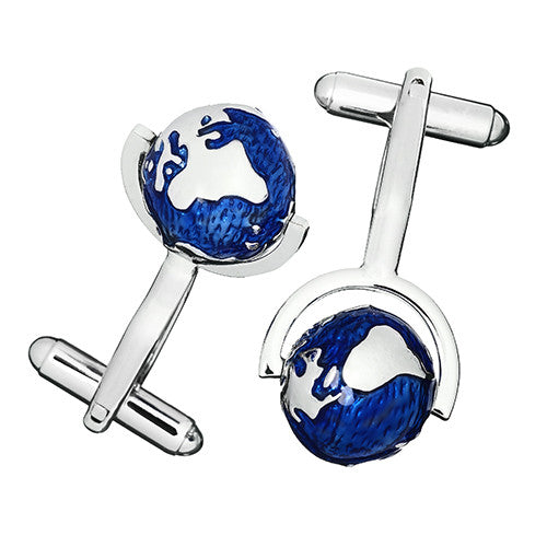 Spinning Globe Cufflinks by Link Up