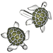 Turtle Cufflinks in Light Green by LINK UP