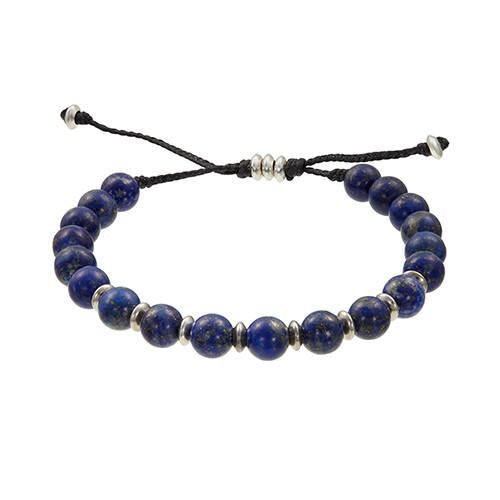 Jan Leslie Blue Lapis Bracelet with Antiqued Beads