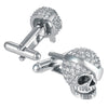Eye Patch Skull Cufflinks with Crystal Accents  by LINK UP