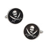 Skull and Swords Button Cufflinks in Black by LINK UP