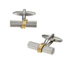 Tube Cufflinks with Wrap Accent by LINK UP